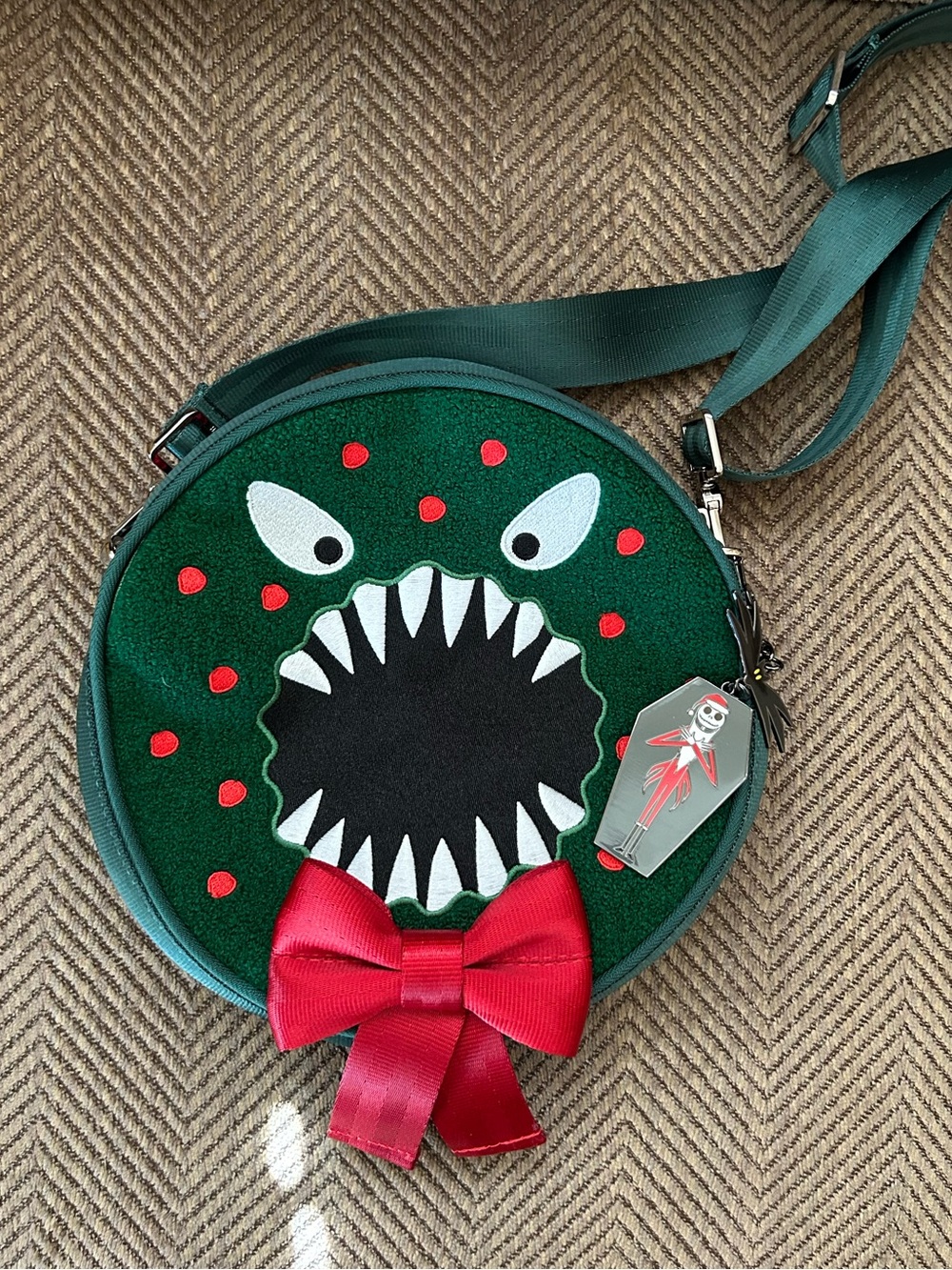 Harvey’s nightmare before Christmas man eating wreath convertible crossbody